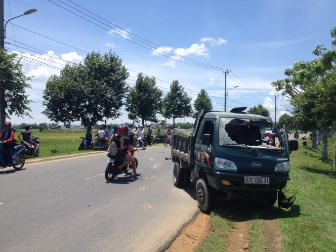 Hiện trường vụ tai nạn.