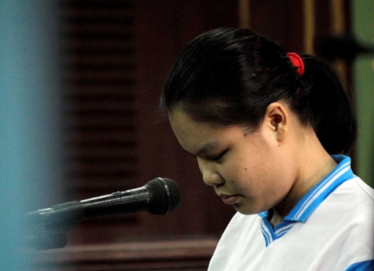 Bị c&aacute;o Nguyễn Thị Lượm tại phi&ecirc;n t&ograve;a ph&uacute;c thẩm. Ảnh: b&aacute;o Người lao động