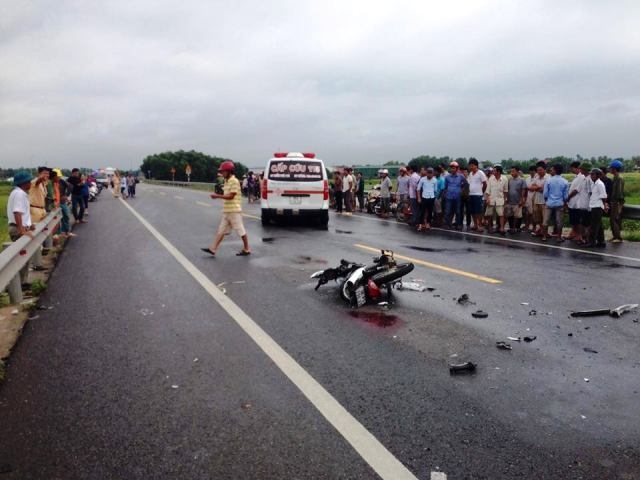 Hiện trường vụ tai nạn.