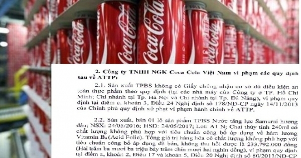 Bộ Y tế công bố các sai phạm của Công ty NGK Coca - Cola Việt Nam