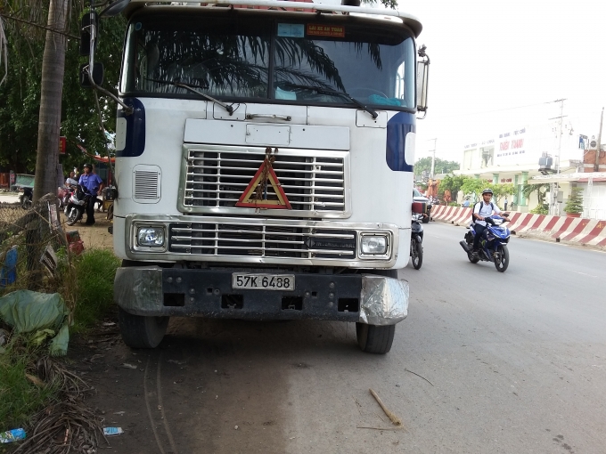 Chiếc container g&acirc;y tai nạn.