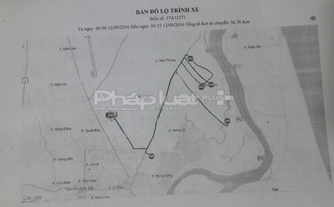 Bản đồ lịch tr&igrave;nh xe do Đội cấp cứu 115 cung cấp.