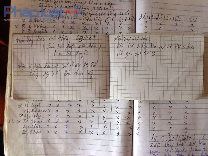 Giấy bi&ecirc;n nhận tiền m&agrave; b&agrave; V&acirc;n viết khi nhận tiền hụi của người kh&aacute;c.