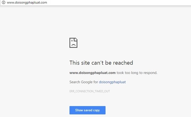 Hai trang b&aacute;o ch&iacute;nh của Hội Luật gia Việt Nam bị tấn c&ocirc;ng