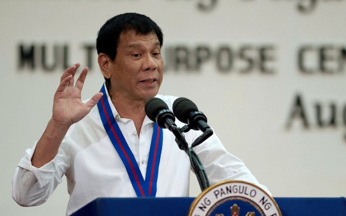 Tổng thống Philippines Rodrigo Duterte.