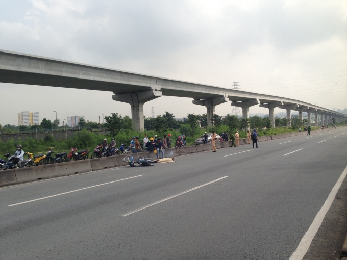 Hiện trường vụ tai nạn thương t&acirc;m.