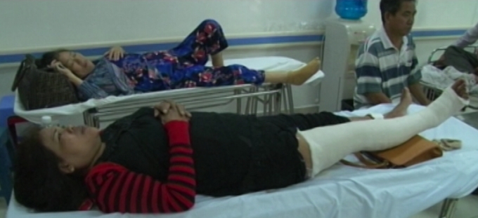 Những trường hợp thương nặng ở viện điều trị.