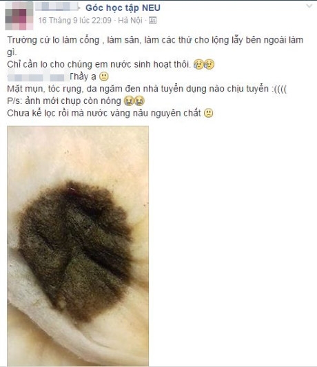 Sinh vi&ecirc;n đ&atilde; tự mua lọc nước v&agrave; giấy lọc để đảm bảo nguồn nước được trong sạch hơn nhưng kết quả vẫn đ&aacute;ng lo ngại.