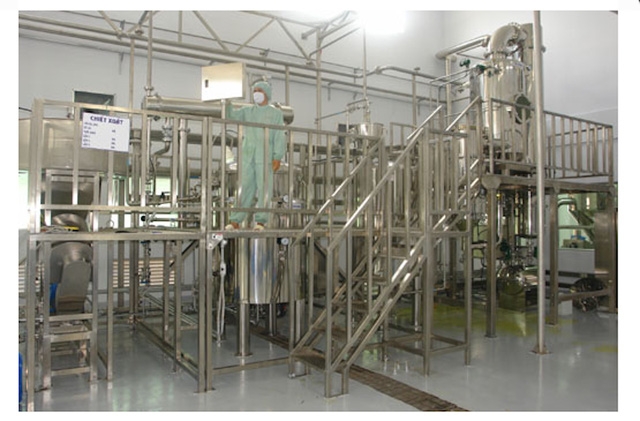 Hệ thống chiết xuất dược liệu.