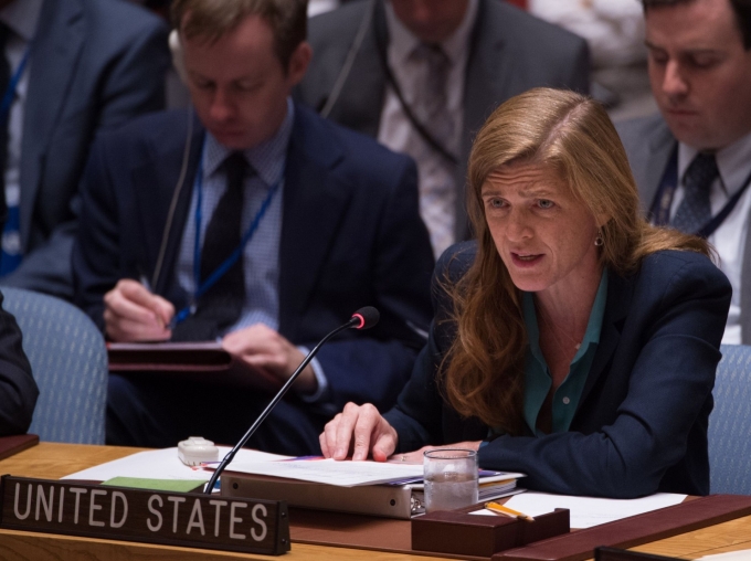 Đại sứ Mỹ tại Li&ecirc;n Hợp Quốc Samantha Power. (Ảnh: AFP)