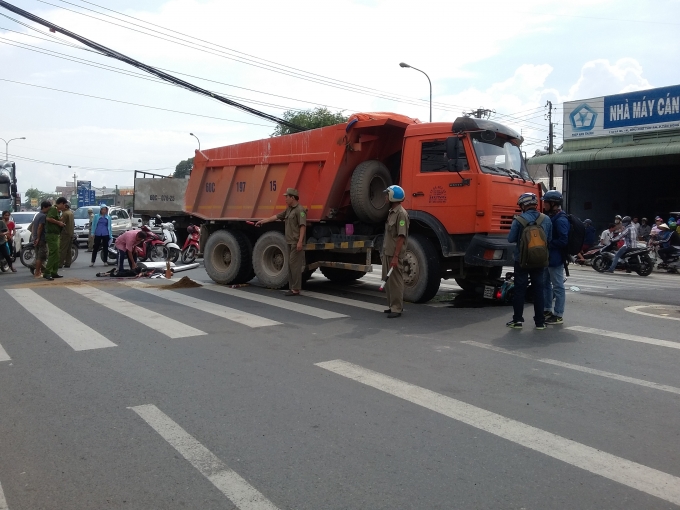 Hiện trường vụ tai nạn.