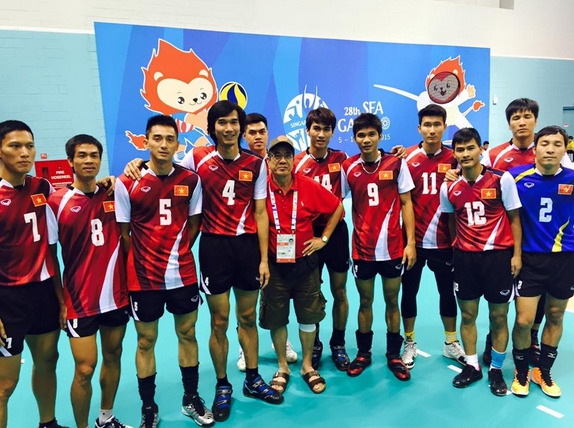 Đội h&igrave;nh tuyển b&oacute;ng chuyền nam tham dự v&ograve;ng loại Thế giới, khu vực Đ&ocirc;ng Nam &Aacute;. Ảnh: Internet