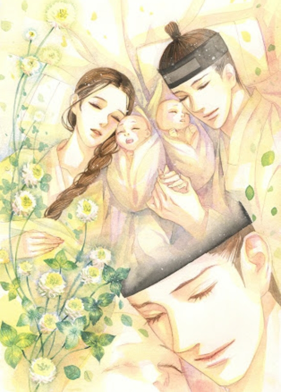 H&igrave;nh vẽ minh họa kết th&uacute;c c&oacute; hậu trong truyện tranh&nbsp;Moonlight Drawn By Clouds.