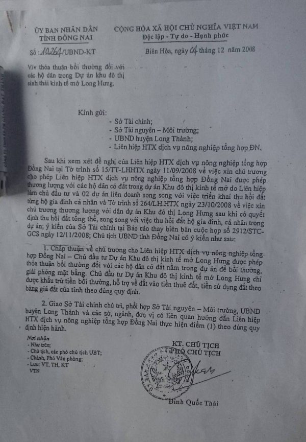 Tỉnh thuận chủ trương bồi thường cho doanh nghiệp, nhưng nhiều người d&acirc;n kh&ocirc;ng được ph&eacute;p thương lượng, bị tổ chức cưỡng chế.