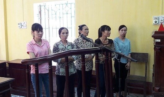 C&aacute;c bị c&aacute;o tại t&ograve;a.