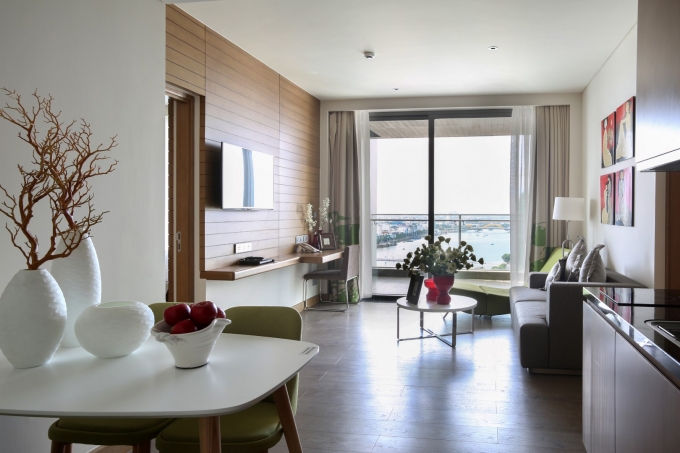 Nội thất sang trọng của Condotel Premier Residences Danang Heritage.