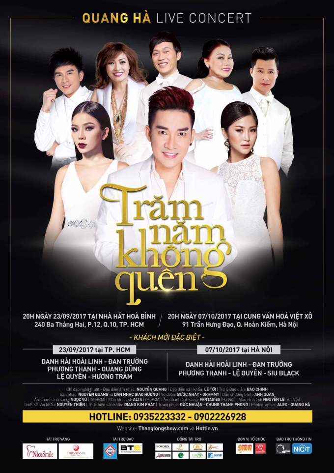 Live show concert với t&ecirc;n gọi &ldquo;trăm năm kh&ocirc;ng qu&ecirc;n&rdquo; của ca sĩ Quang H&agrave;