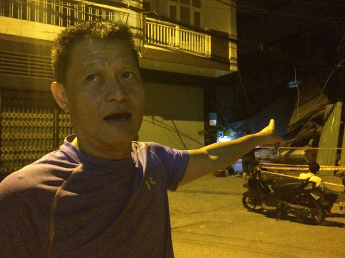 &Ocirc;ng Quốc Hồng kể lại sự việc. Ảnh: C.T