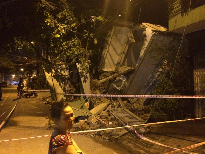 Hiện trường tai nạn sập nh&agrave; đ&ecirc;m 2.9. Ảnh: C.T