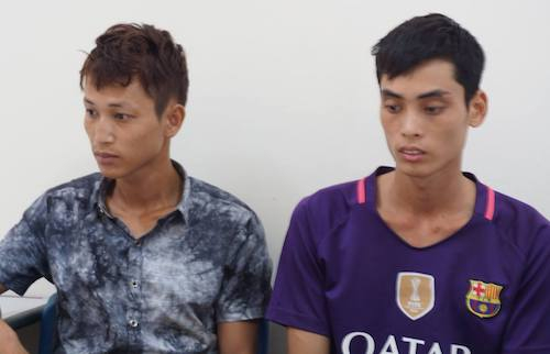 Thu v&agrave; Luận l&uacute;c bị bắt.