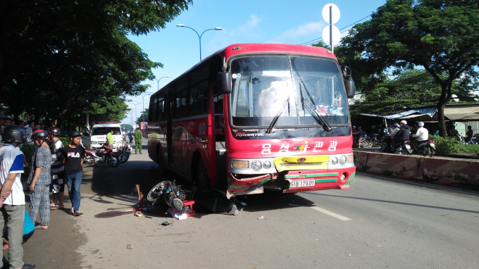 Hiện trường vụ tai nạn.