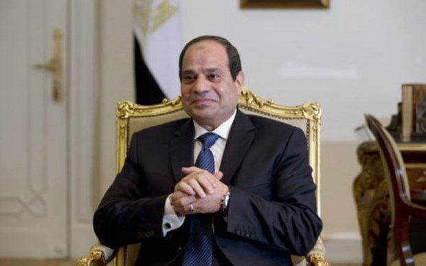 Tổng thống nước Cộng h&ograve;a Ả rập Ai Cập Abdel Fattah Al Sisi.