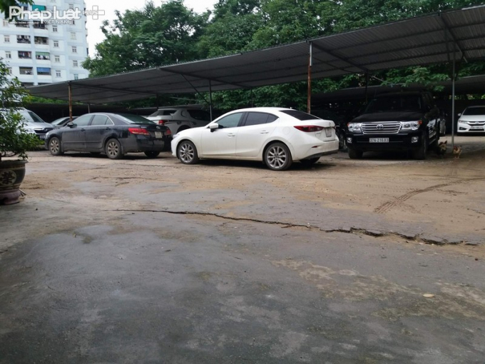 Rất nhiều xe &ocirc; t&ocirc; được tr&ocirc;ng giữ tại đ&acirc;y