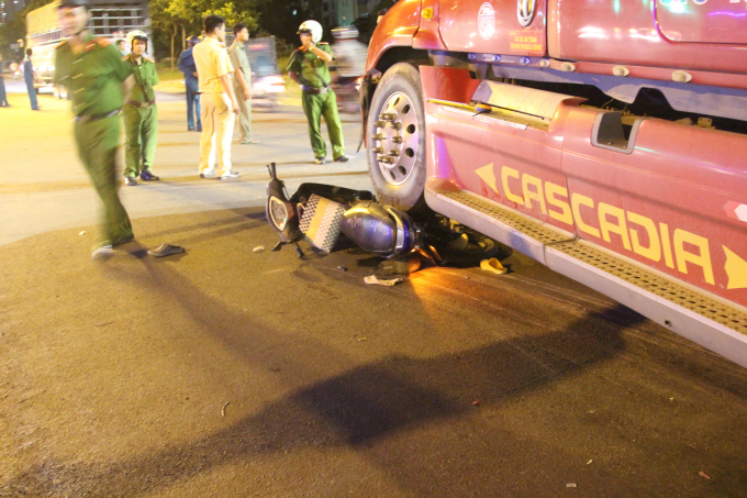 Hiện trường vụ tai nạn.