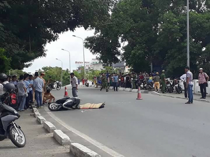 Hiện trường vụ tai nạn.