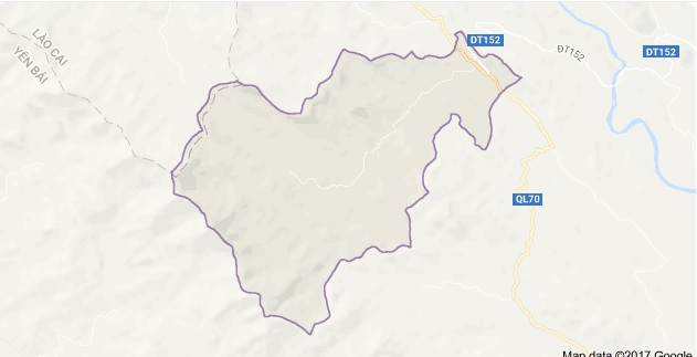 X&atilde; Kh&aacute;nh H&ograve;a (kẻ t&iacute;m) - nơi xảy ra sự việc thương t&acirc;m. Ảnh Google map