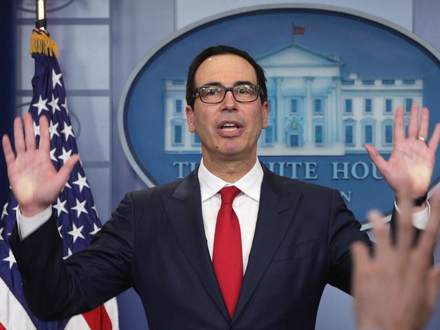 Bộ trưởng T&agrave;i ch&iacute;nh Mỹ Steve Mnuchin (Ảnh: Reuters)