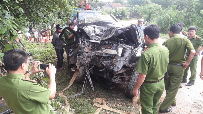 Hiện trường vụ tai nạn. (Ảnh: FB Quoc Truong Nguyen).