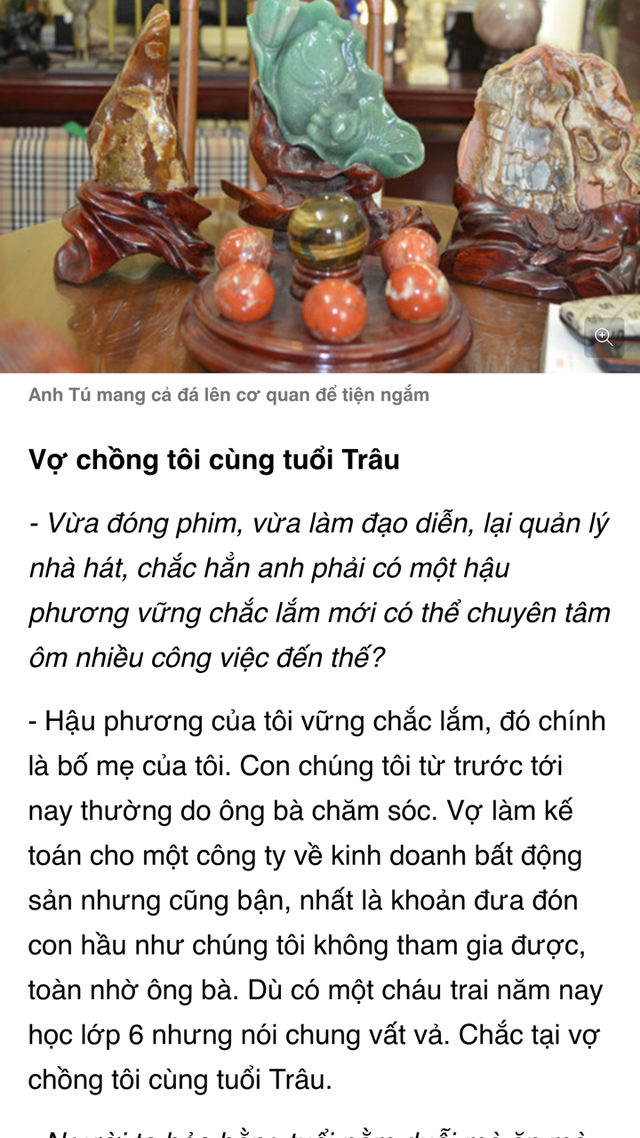 Nội dung b&agrave;i phỏng vấn từng được nghệ sĩ Anh T&uacute; chia sẻ.