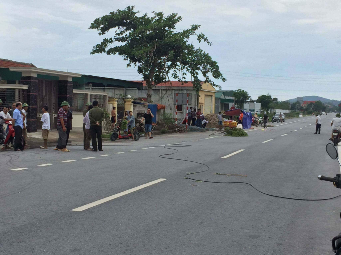 Hiện trường nơi ph&aacute;t hiện &ocirc;ng B tử vong.