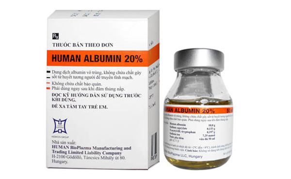 Dung dịch Human Albumin 20%. Ảnh: minh họa