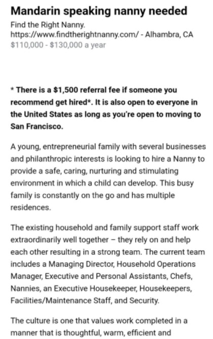 X&ocirc;n xao th&ocirc;ng tin &ocirc;ng chủ Facebook đang t&igrave;m gi&uacute;p việc với gi&aacute; 2,5 tỷ/năm