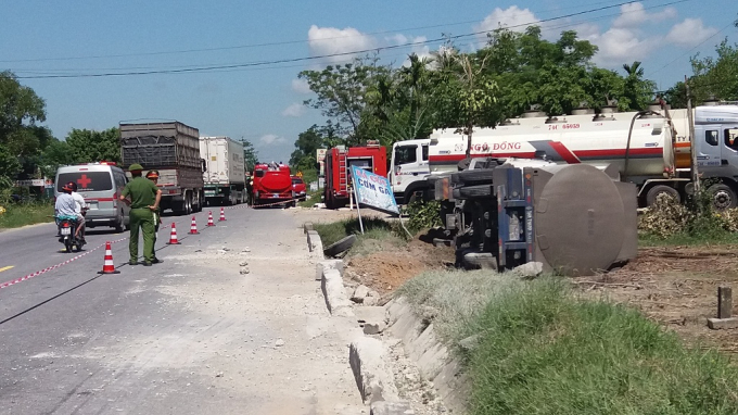 Hiện trường vụ tai nạn.