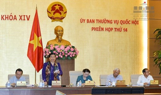 Ph&oacute; Chủ tịch Quốc hội &nbsp;T&ograve;ng Thị Ph&oacute;ng ph&aacute;t biểu tại phi&ecirc;n họp.