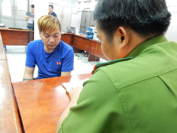 Tăng Hồng Nhựt tại cơ quan điều tra.