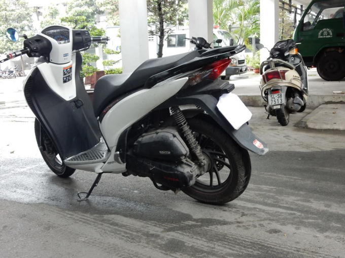 Chiếc xe SH của nạn nh&acirc;n được c&ocirc;ng an thu hồi tại tỉnh Tiền Giang.