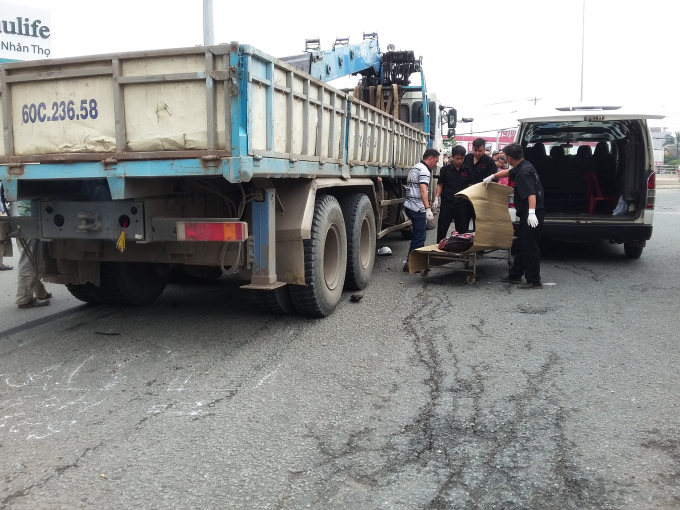 Hiện trường vụ tai nạn.