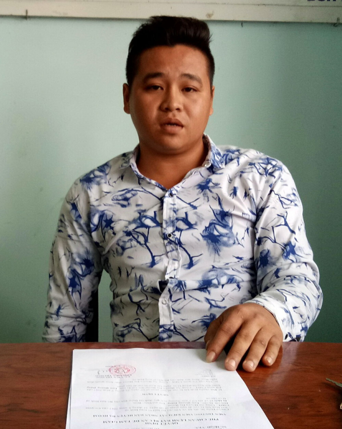 Lưu Quang Dũng tại cơ quan điều tra. ( Ảnh: b&aacute;o L&acirc;m Đồng)