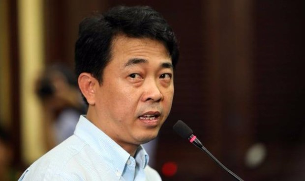 Bị c&aacute;o Nguyễn Minh H&ugrave;ng - Nguy&ecirc;n Tổng gi&aacute;m đốc VN Pharma trong phi&ecirc;n sơ thẩm.