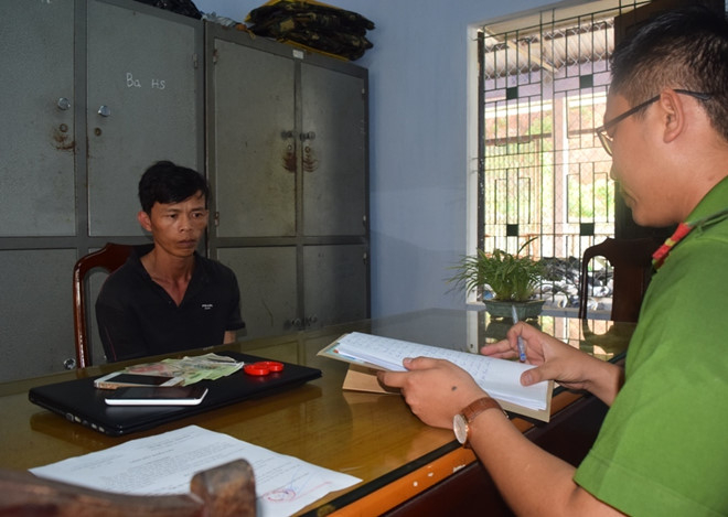 &nbsp;Đối tượng Quyết tại cơ quan C&ocirc;ng an.&nbsp;