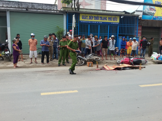 Hiện trường vụ tai nạn.