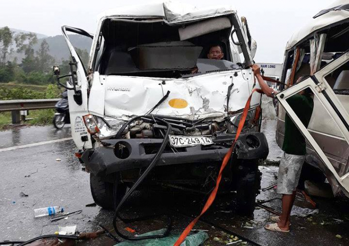 Hiện trường vụ tai nạn.