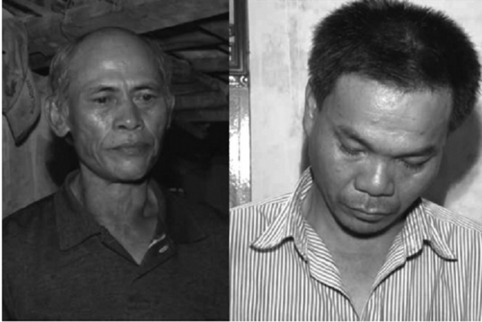 Hai nghi phạm trong vụ ph&aacute; hơn 60ha rừng ở huyện An L&atilde;o.