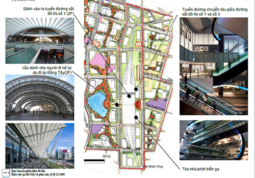 Quy hoạch tầng ngầm trong ga H&agrave; Nội.