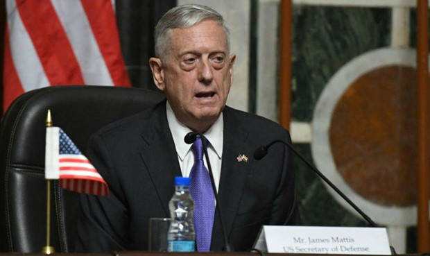 Bộ trưởng Quốc ph&ograve;ng Mỹ Jim Mattis.