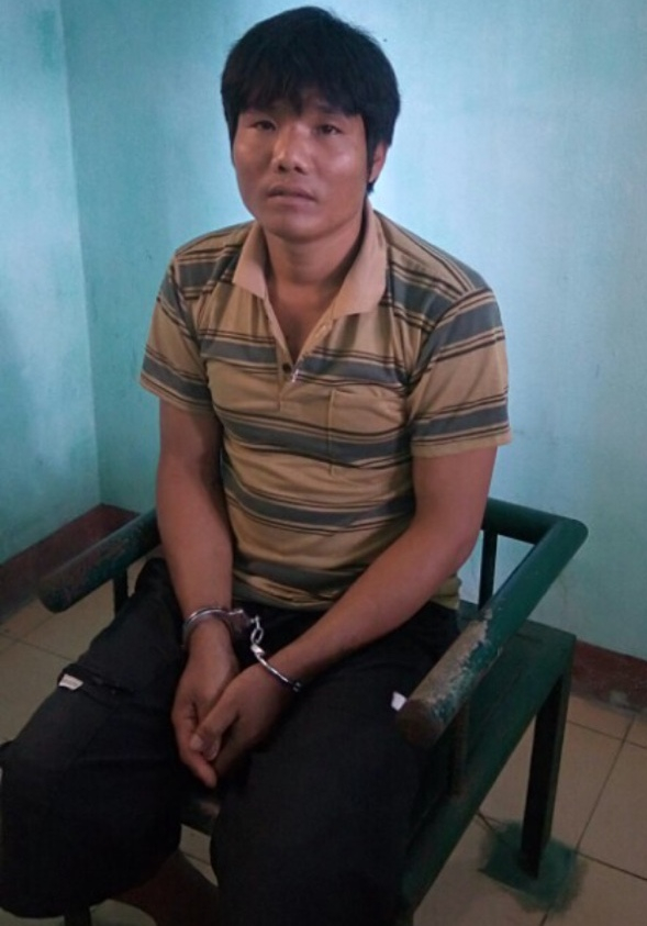 Đối tượng Đinh C&ocirc;ng Quyết tại cơ quan C&ocirc;ng an.